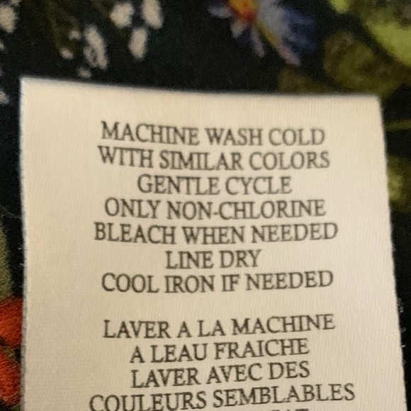 Como Vintage Black Floral Short Sleeve V-Neck Front Tie Top Blouse Dressy Casual - Picture 12 of 12